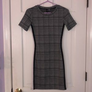 form fitting plaid dress